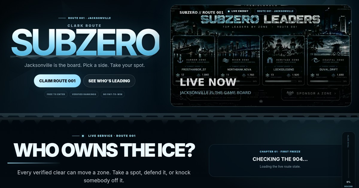 SUBZERO Jacksonville City Game